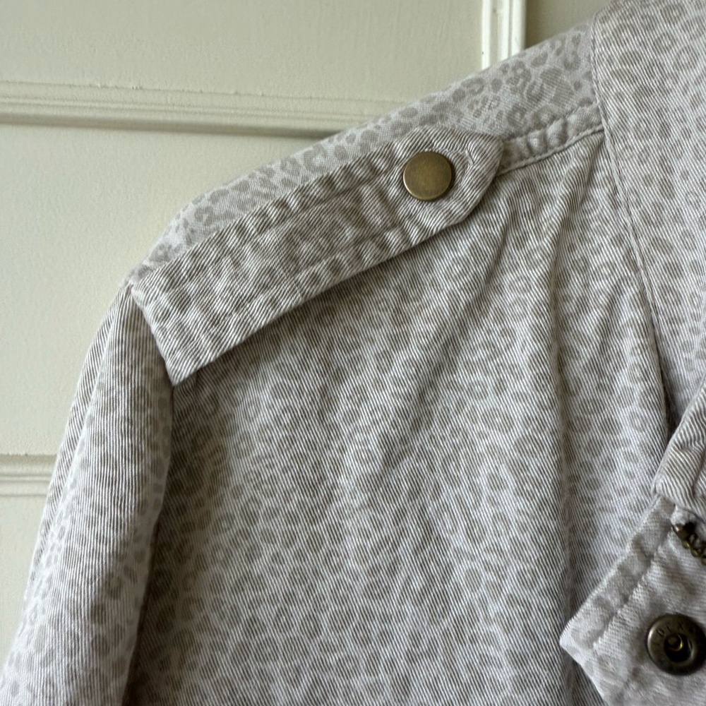 Rails Collins Linen Blend Utility Jacket White Mini Cheetah print size S - Picture 7 of 11